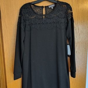 NWT Black Lace Cozy Sweater Dress